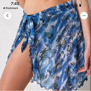 NWOT Free People + Only Hearts Sail Awar Sarong Swim Cover-up Size M/L